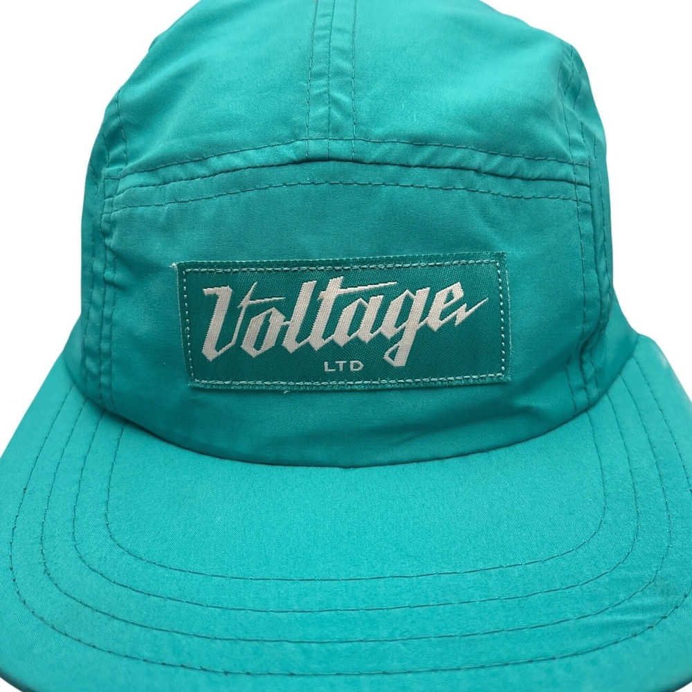 Voltage Ltd Outdoor 5-Panel Running Hat 'Thinking Cap' Teal Strapback